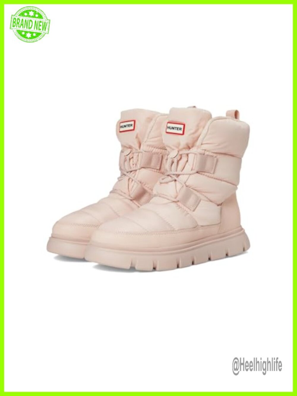Waterproof Insulated Lace-Up Rain Boots Faux Fur Lined Mid-Calf